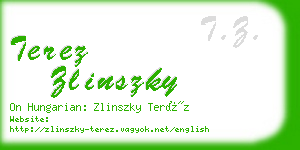 terez zlinszky business card